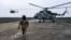Українські гелікоптери неподалік від фронту на Херсонщині, 8 січня 2023 року