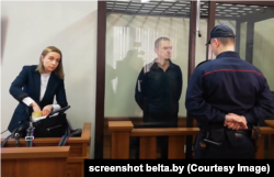 Анджэй Пачобут на лаве падсудных, студзень 2023 году