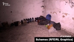 Підвал, в якому тримали людей