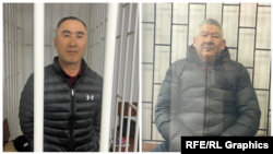 Айданбек Акматов (солдо) жана Азимбек Бекназаров (оңдо)