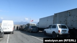 Ավտոմեքենաները փակված Լաչինի միջանցքում, 17-ը դեկտեմբերի, 2022թ.