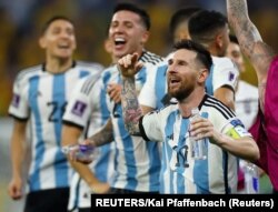 Месси чемпионаттардагы тогузунчу голун киргизди. "Ахмад Бен-Али" стадиону, Катар. 4-декабрь, 2022-жыл.