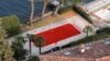 The swimming pool of a villa owned by Vladimir Solovyov was colored red after being vandalized near Lake Como.