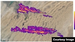 NASA-nyň suraty Türkmenistanda ýokary derejede metan gazyny syzdyrýan 12 ýeriň üstüni açdy.
