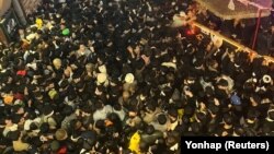 Давка в Сеуле.