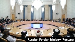 تصویر آرشیف: یکی از نشست های مشورتی در مسکو که طالبان نیز در آن حضور یافته بودند 