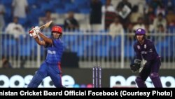 تصویر آرشیف: گوشه یی از بازی تیم ملی کریکت افغانستان با اسکاتلند