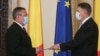 The Minister of Defense, Nicolae Ciucă takes the oath of investiture at the Cotroceni Palace, in Bucharest.