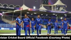 اعضای تیم ملی کریکت افغانستان در بازی های جهانی کریکت در آسترالیا 