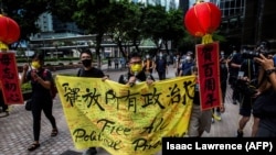 Гонгконгдогу каршылык акцияларынан бир көрүнүш. 2019-жыл. 