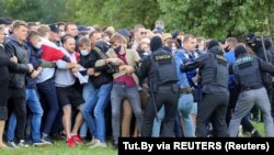 Акция "Марш героев" в Минске, 13 сентября 2020 года