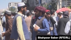 صرافان در بازار تبادله اسعار هرات 