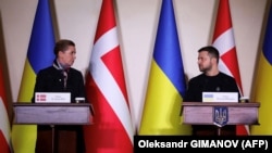 Метте Фредериксен менен Владимир Зеленский. 