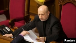 Александр Турчинов, спикер парламента Украины, и. о. президента страны.