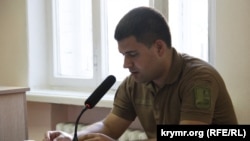 Прокурор військової прокуратури України Владислав Кулинич на суді у справі «кримського дезертира» Одинцова, 19 вересня 2017 року
