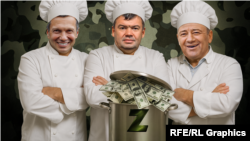 Шоумен Владимир Соловьев, бизнесмены Андрей Бокарев и Аркадий Ротенберг – надежный тыл поставщика питания российской армии (коллаж) 