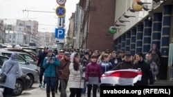У Віцебску на акцыю ў Дзень Волі выйшла больш за 150 чалавек