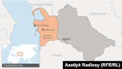 Карта Туркменистана.          