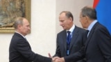 Президент России Владимир Путин, Николай Патрушев и Сергей Лавров