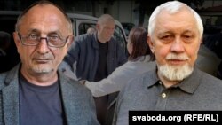 Палітоляг Аляксандар Марозаў, публіцыст, былы дэпутат Вярхоўнага Савету 12 скліканьня Сяргей Навумчык. Вызваленьне палітвязьняў. Ілюстрацыйны каляж. 