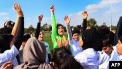 شماری از فوتبالران زن افغان 