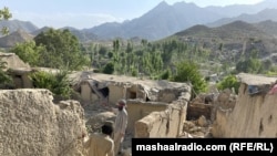 یکی از مناطق زلزله زده در ولایت پکتیکا 