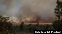 Ілюстраційне фото: пожежа на пшеничному полі в Донецькій області, 7 липня