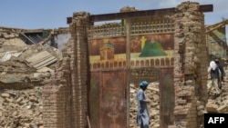 یکی از خانه های که در نتیجه تکان های زلزله در ولایت پکتیکا ویران شده است. 