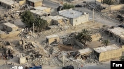 تصویری از منطقه زلزله زده در ولایت هرمزگان ایران 