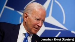 ԱՄՆ նախագահ Ջո Բայդենը ՆԱՏՕ-ի գագաթնաժողովում, Մադրիդ, 29-ը հունիսի, 2022թ.
