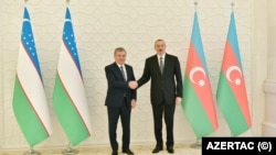 Ուզբեկստանի և Ադրբեջանի նախագահներ Շավքաթ Միրզիյոև և Իլհամ Ալիև, արխիվ