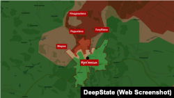 Куп'янськ на інтерактивній мапі DeepState станом на 18 вересня