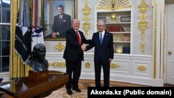 Дональд Трамп менен Касым-Жомарт Токаев. Вашингтон. 6-ноябрь, 2025-жыл.