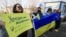 Kazakhstan. An anti-war picket near the Russian Consulate General in Almaty. February 24, 2022