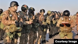 Кыргызстандын аскерлери.