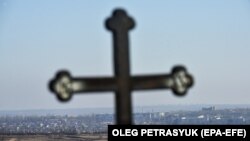 Вид із кладовища в Бахмуті, 24 січня 2023 року