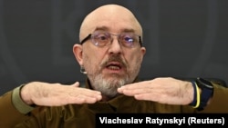 Міністр оборони України Олексій Резніков під час пресконференції. Київ, 5 лютого 2023 року