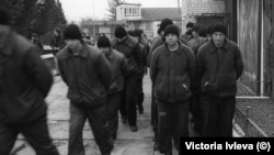 Украина. Лагерь для военнопленных. Построение