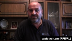 Բանակում մահացած զինծառայող Հովհաննես Պետրոսյանի հայրը՝ Վաչիկ Պետրոսյանը: