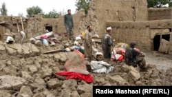 آرشیف - ویرانی های ناشی از سیلاب در ولایت لوگر