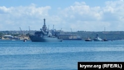Ships of the Black Sea Fleet in Sevastopol Bay on July 26.