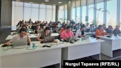 Journalists at work in Kazakhstan (file photo)