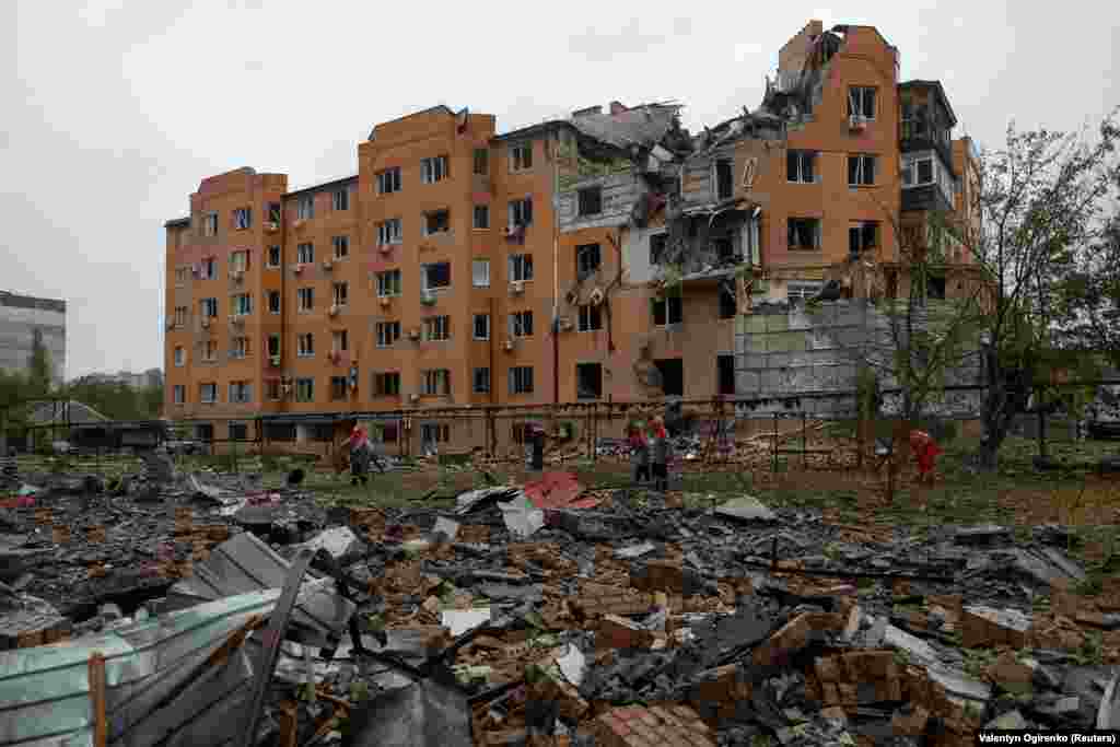 A residential building in Mykolayiv that suffered a direct hit from a Russian missile attack on October 23.&nbsp; The Mykolayiv region has been hammered with long-range attacks since the Kremlin launched its invasion in February. A Russian attempt to advance west through Mykolayiv and toward Odesa was blocked by Ukrainian forces early in the invasion.&nbsp;