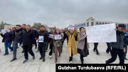 Камоолорго каршы жүрүш. Ала-Тоо аянты, Бишкек. 24-октябрь, 2022-жыл.