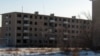 Заброшенные пятиэтажные дома в поселке Актау Карагандинской области. 14 февраля 2012 года.