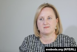 Джулі Фішэр падчас інтэрвію Свабодзе. Вільня, 3 чэрвеня 2022