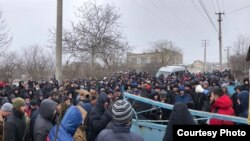 Собрание у дома Наримана Аметова, Старый Крым 24 декабря 2021 года