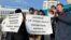 Kazakhstan - A rally at the Independence Monument organized by activist Zhanbolat Mamai and his supporters. Almaty, 16 December 2021