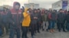 Hundreds of people rallied in the town of Zhanaozen’s main square on January 2-3. 