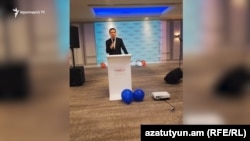 «Իմ քայլը» դաշինքի Երևանի քաղաքապետի թեկնածու Հայկ Մարությանը ելույթ է ունենում թիմակիցների առջև, 2-ը սեպտեմբերի, 2018թ